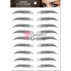 Tatuaje pentru sprancene temporare BLACK-05, 10 perechi de culoare Neagra